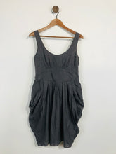 Load image into Gallery viewer, Oasis Women&#39;s Striped Pinafore Dress | UK12 | Grey
