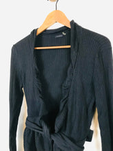 Load image into Gallery viewer, Magaschoni Women&#39;s Ribbed Tie Cardigan | S UK8 | Black
