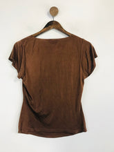 Load image into Gallery viewer, Fenn Wright Manson Women&#39;s Cowl Neck T-Shirt | UK12 | Brown
