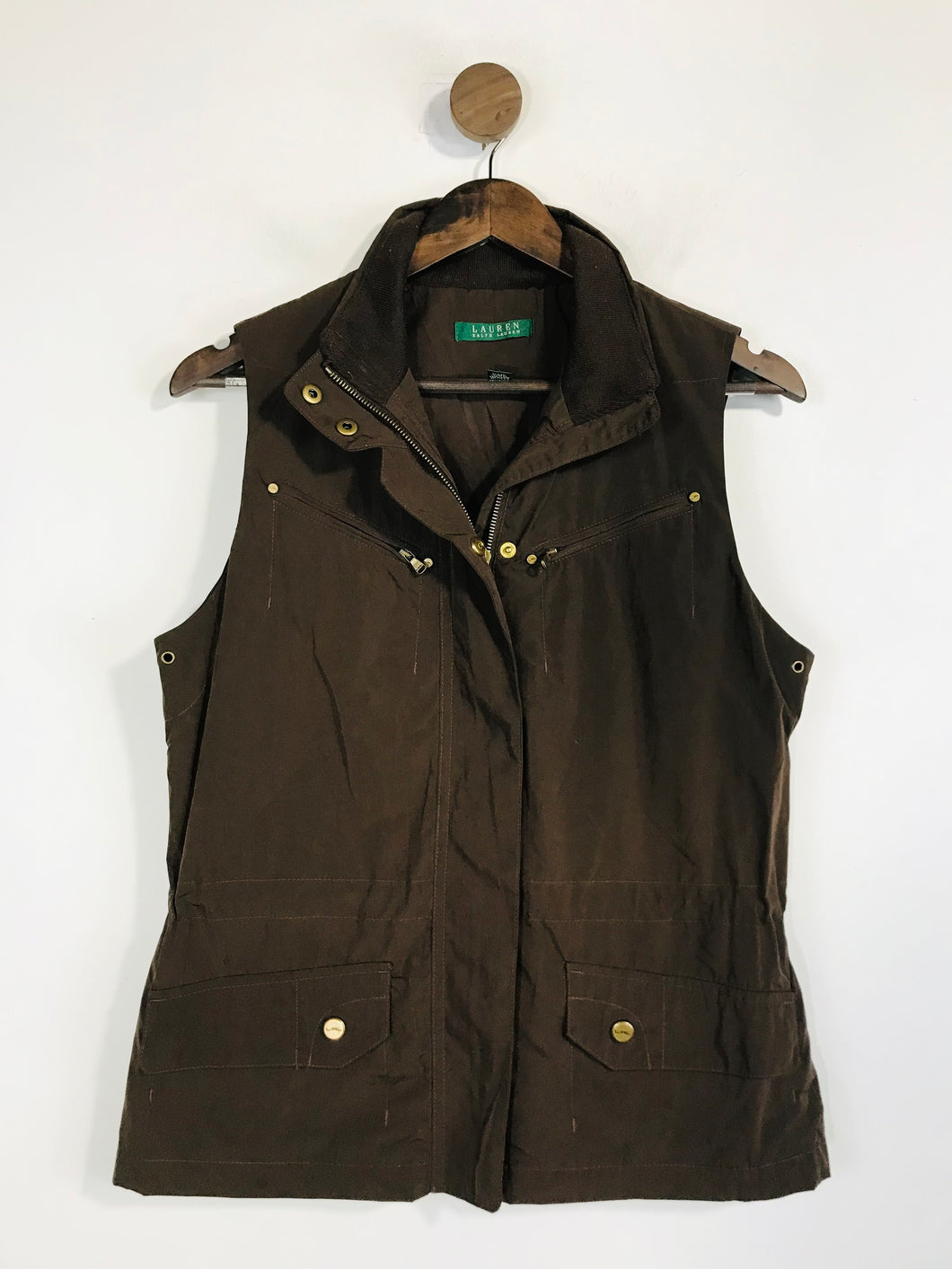 Ralph Lauren Women's Gilet Jacket | M UK10-12 | Brown