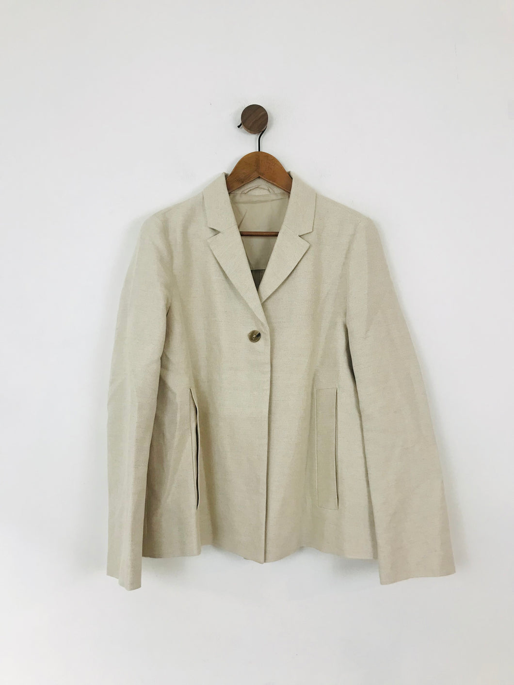 COS Women's Linen Blend Blazer Jacket | 38 UK10 | Beige