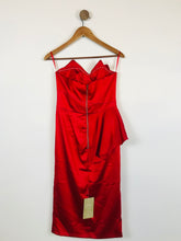 Load image into Gallery viewer, Coast Women&#39;s Strapless Midi Sheath Dress NWT | UK10 | Red
