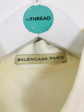 Load image into Gallery viewer, Balenciaga Women’s Button-Up Collared Shirt | 38 UK6 | White
