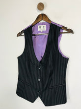 Load image into Gallery viewer, Austin Reed Women&#39;s Wool Striped Waistcoat Jacket | UK12 | Purple
