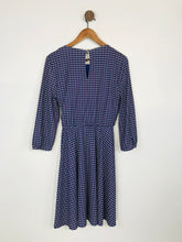 Load image into Gallery viewer, Tommy Hilfiger Women&#39;s Long Sleeve Monogram Print Wrap Dress | 6 UK10 | Blue
