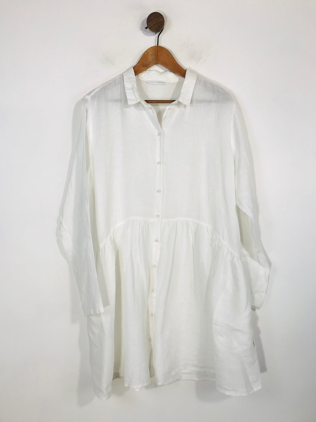 Elemente Clemente Women's Linen Shirt Dress | 4 UK16-18 | White