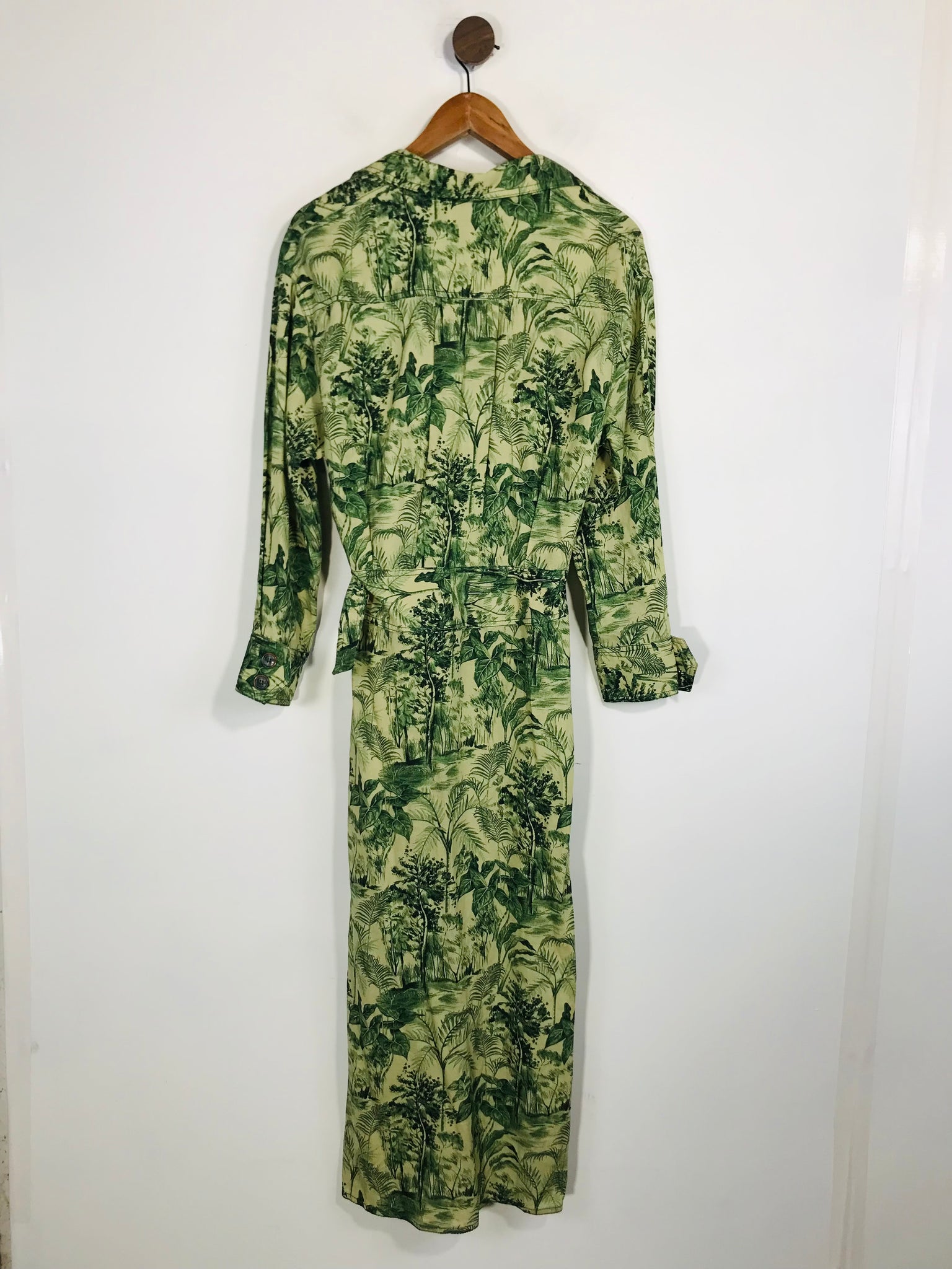 Zara Women's Floral Long Sleeve Maxi Dress NWT | M UK10-12 | Green ReThread Zara Women's Floral Long Sleeve Maxi Dress NWT | M UK10-12 | Green ReThread