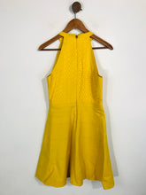 Load image into Gallery viewer, Karen Millen Women&#39;s Cotton Embroidered Midi Dress | UK12 | Yellow
