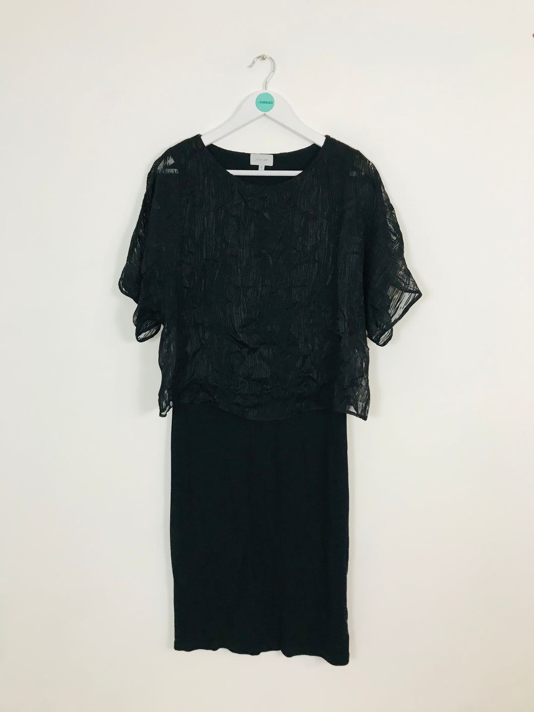 Jigsaw Women’s Layered Midi Dress | M UK10-12 | Black