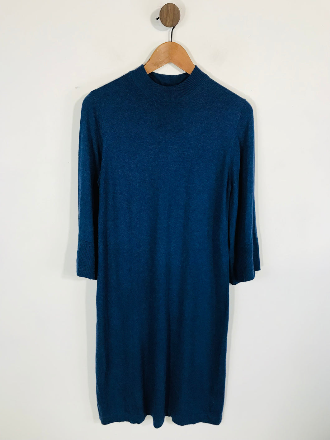 Movesgood Women's Knit Jumper Shift Dress | S UK8 | Blue