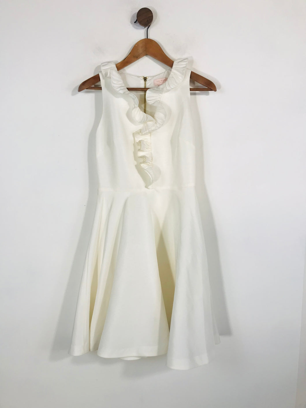 Ted Baker Women's Ruffle A-Line Dress | S UK8 | White