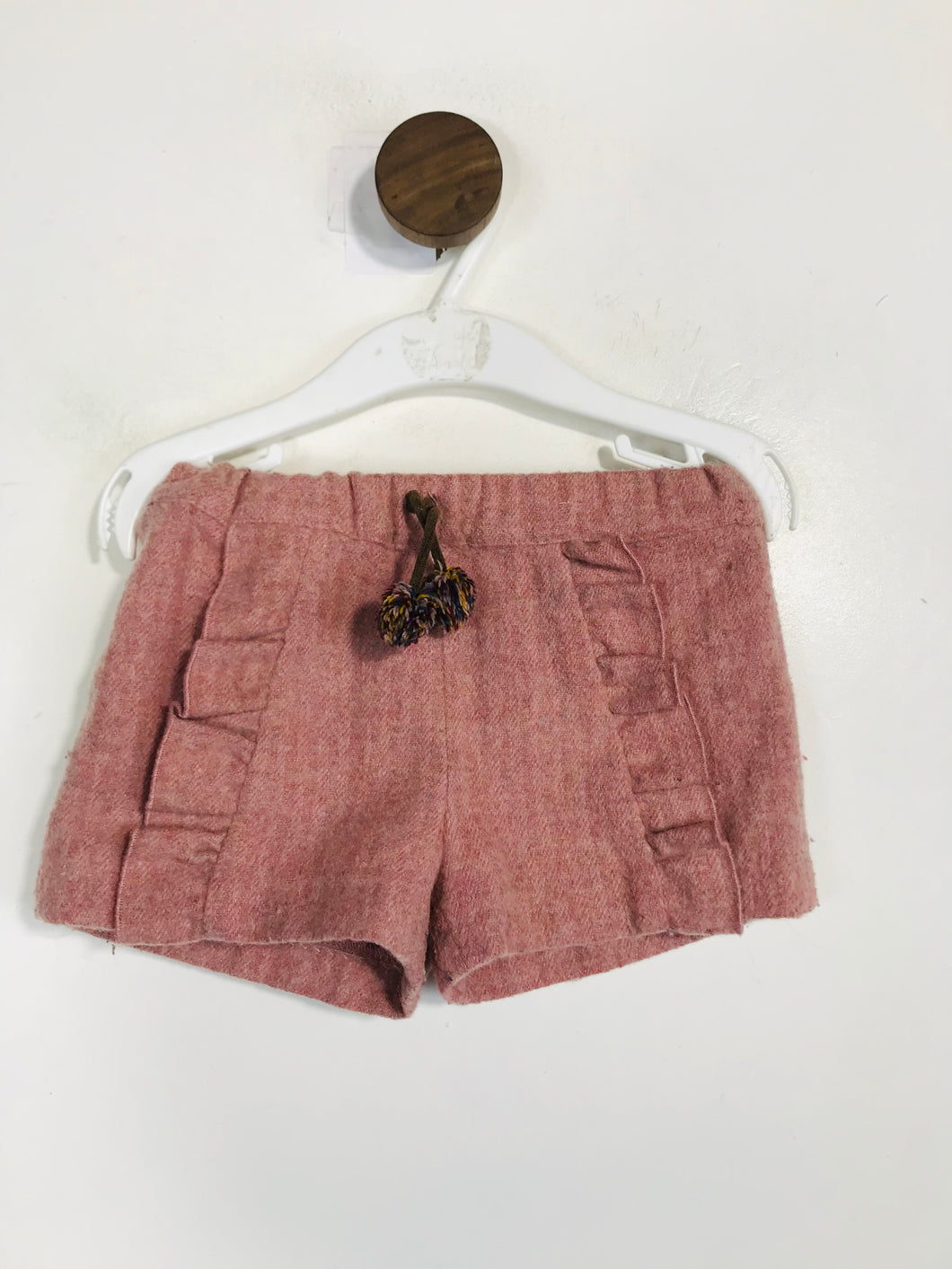 Zara Kid's Wool Ruffle Mid-Length Shorts | 9-12 months | Pink