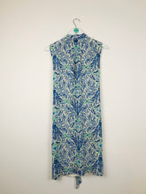 Load image into Gallery viewer, Tory Burch Womens Floral Silk Shift Dress | UK10 | Blue
