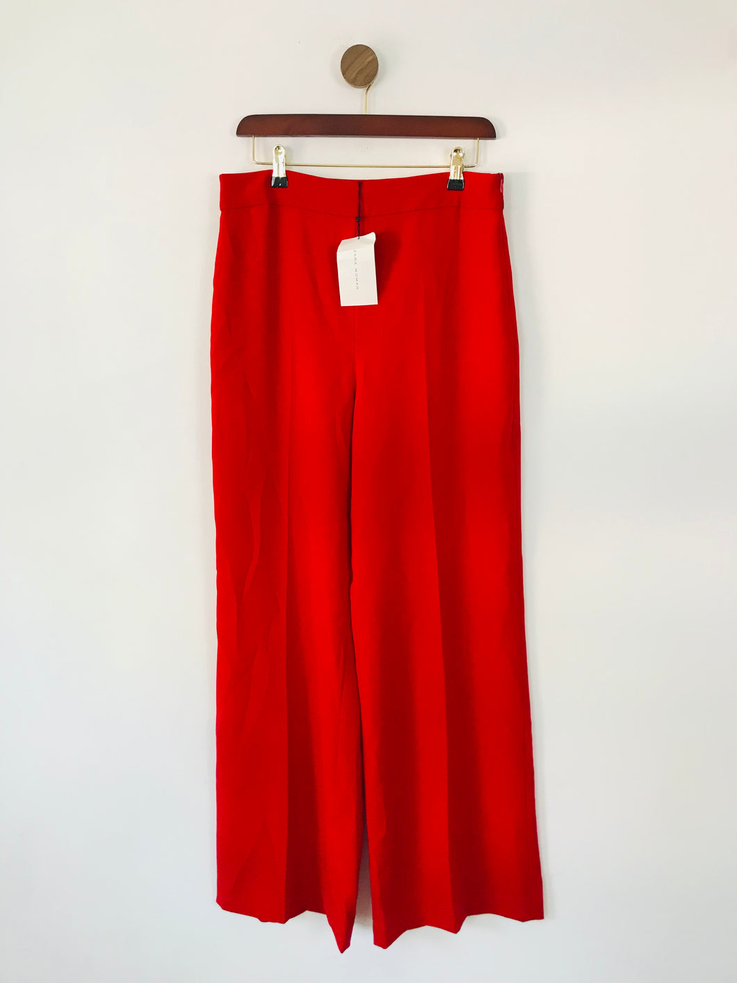 Zara Women's Wide Leg Trousers NWT | L UK14 | Red