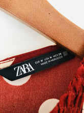 Load image into Gallery viewer, Zara Women’s Polka Dot Maxi Dress | M UK10-12 | Red
