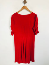 Load image into Gallery viewer, Biba Women&#39;s Ruched V-neck A-Line Dress | UK16 | Red
