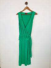 Load image into Gallery viewer, Monsoon Women&#39;s V-Neck Tie Wrap Dress | UK14 | Green
