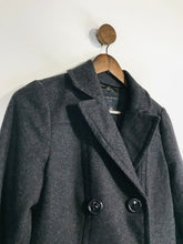 Load image into Gallery viewer, Banana Republic Women&#39;s Wool Crop Overcoat Coat | XS UK6-8 | Grey
