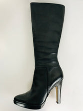 Load image into Gallery viewer, Kurt Geiger Women&#39;s Leather Heeled Boots | EU40 UK7 | Black
