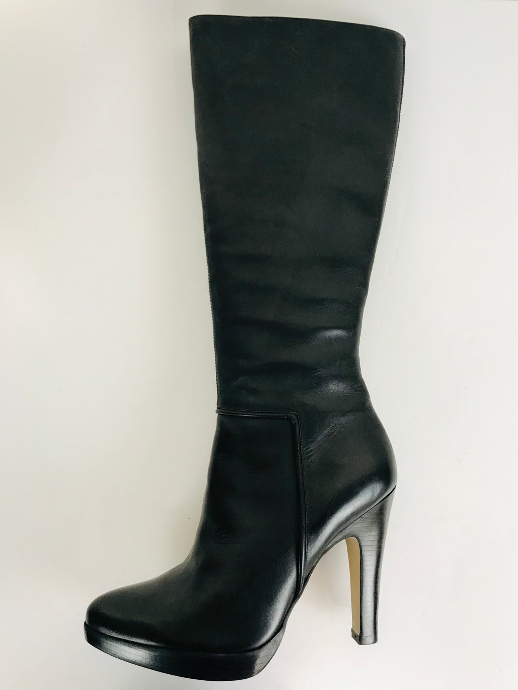 Kurt Geiger Women's Leather Heeled Boots | EU40 UK7 | Black