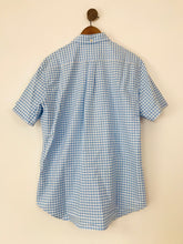 Load image into Gallery viewer, Gant Men&#39;s Short Sleeve Gingham Button-Up Shirt | L | Blue
