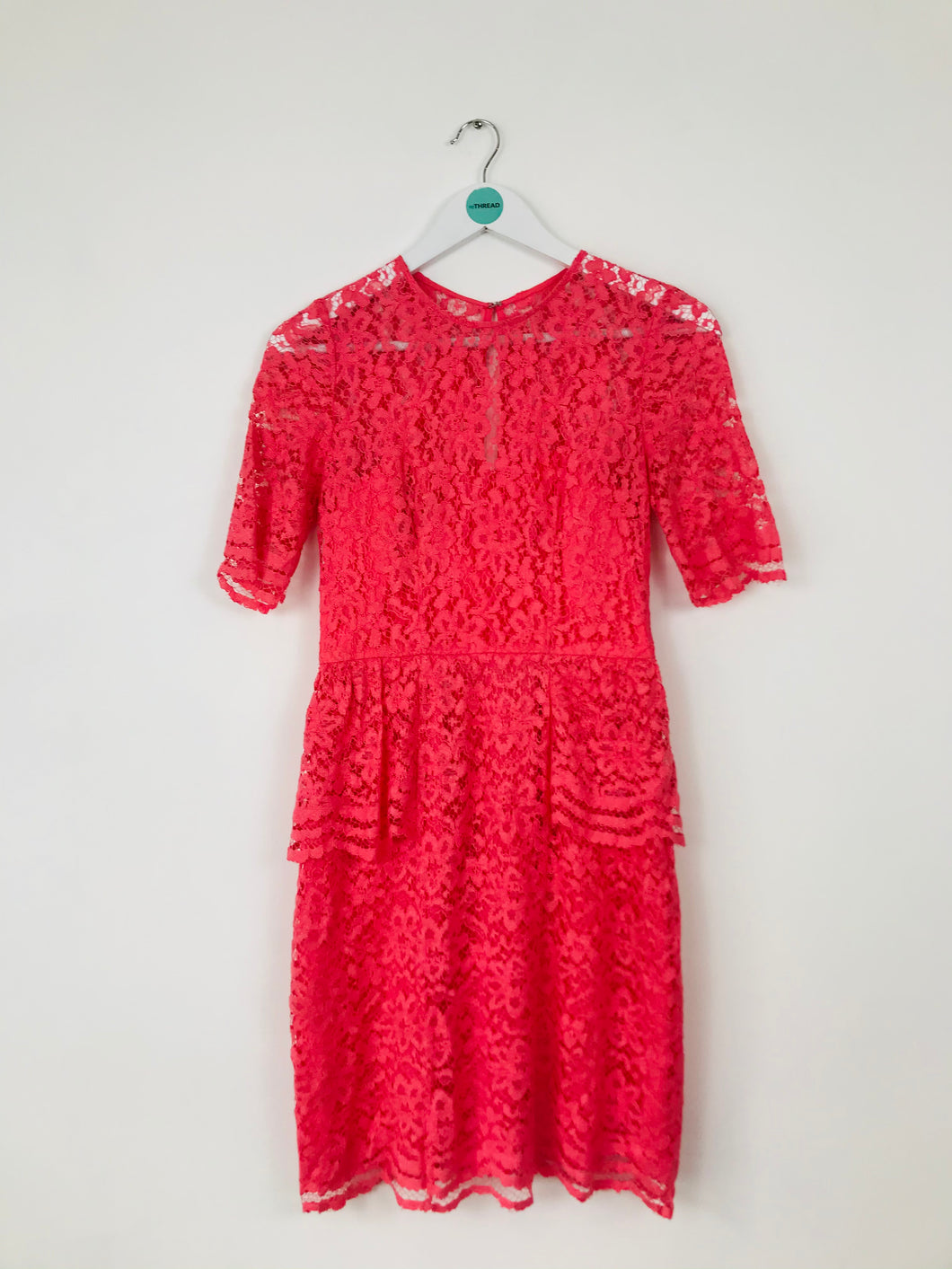 Whistles Womens Lace Sheath Dress | UK8 | Pink