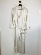 Load image into Gallery viewer, Linda Women&#39;s Satin Dressing Gown Wrap Dress | S UK8 | White
