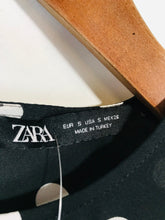 Load image into Gallery viewer, Zara Women&#39;s Polka Dot Playsuit Midi Dress NWT | S UK8 | Black
