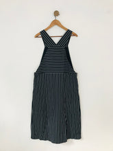 Load image into Gallery viewer, People Tree Women&#39;s Striped Organic Cotton Pinafore Dress NWT | UK14 | Blue
