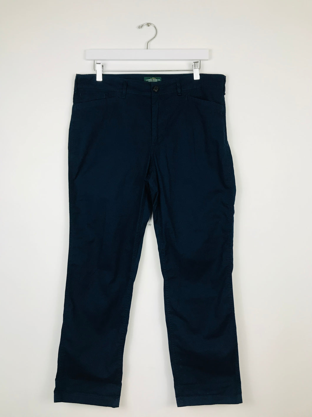 Ralph Lauren Womens Straight Leg Trousers | UK12 | Blue