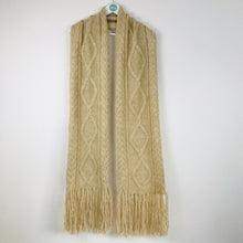 Load image into Gallery viewer, Denim &amp; Supply Ralph Lauren Cable Knit Fringed Scarf | One Size | Cream
