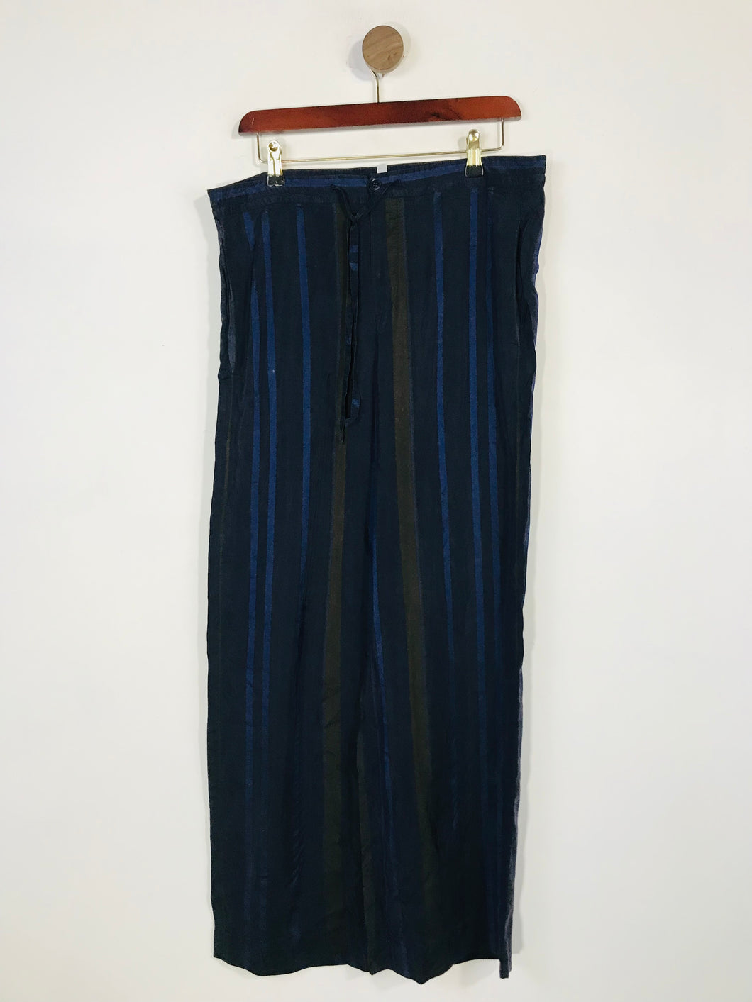 Jigsaw Women's Striped Wide Leg Casual Trousers | UK10 | Multicoloured