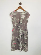 Load image into Gallery viewer, White Stuff Women&#39;s Embroidered A-Line Dress | UK10 | Grey
