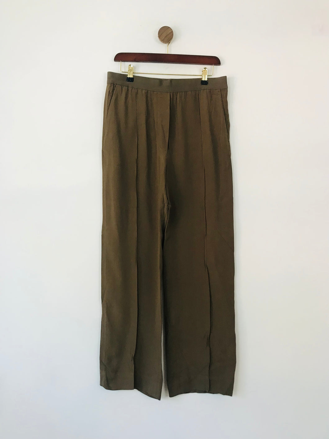 Arket Women's Wide Leg Culottes Trousers | 38 UK10 | Green
