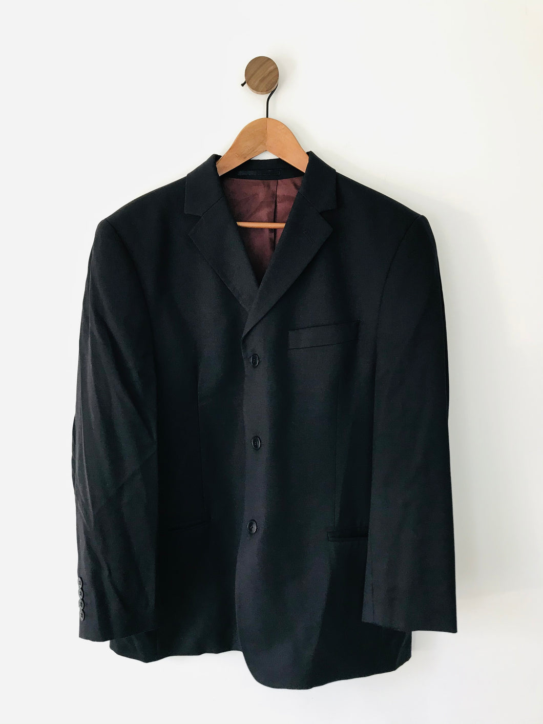 Pierre Cardin Men’s Wool Blazer Suit Jacket | 40S | Black