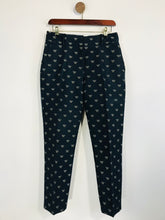 Load image into Gallery viewer, J.Crew Women&#39;s Bee Print Chinos Trousers | US4 UK8 | Blue
