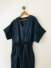Load image into Gallery viewer, Jaeger Women&#39;s Linen Midi Dress | UK14 | Blue
