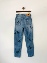 Load image into Gallery viewer, H&amp;M x Disney Straight Leg Mickey Mouse Jeans | US6 UK10 | Blue

