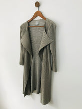 Load image into Gallery viewer, Wall London Women&#39;s Pleated Long Cardigan Overcoat | OS M | Grey

