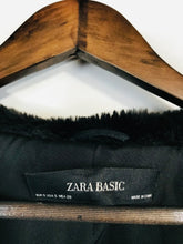 Load image into Gallery viewer, Zara Women&#39;s Faux Fur Overcoat Coat | S UK8 | Black
