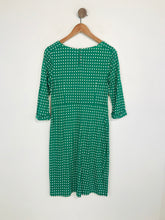 Load image into Gallery viewer, Boden Women&#39;s Polka Dot Sheath Dress | UK12 | Green

