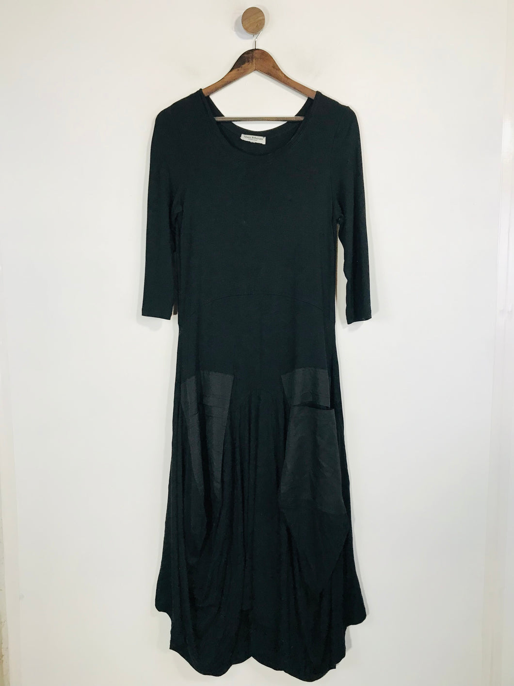 Alain Murati Women's Long Sleeve Maxi Dress | S UK8 | Black