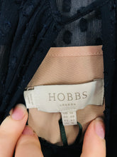 Load image into Gallery viewer, Hobbs Women’s Sheer Long Sleeve A-line Midi Dress | UK14 | Navy Blue
