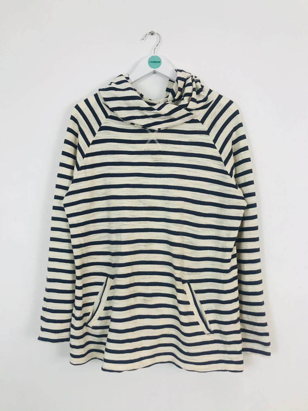 Toast Women’s Oversized Stripe Hoodie | UK 16 | Navy and Cream