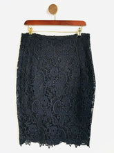 Load image into Gallery viewer, Zara Women&#39;s Floral Lace Pencil Skirt | L UK14 | Blue

