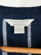 Load image into Gallery viewer, Monsoon Women&#39;s Linen Striped Shirt Dress | UK8 | Blue
