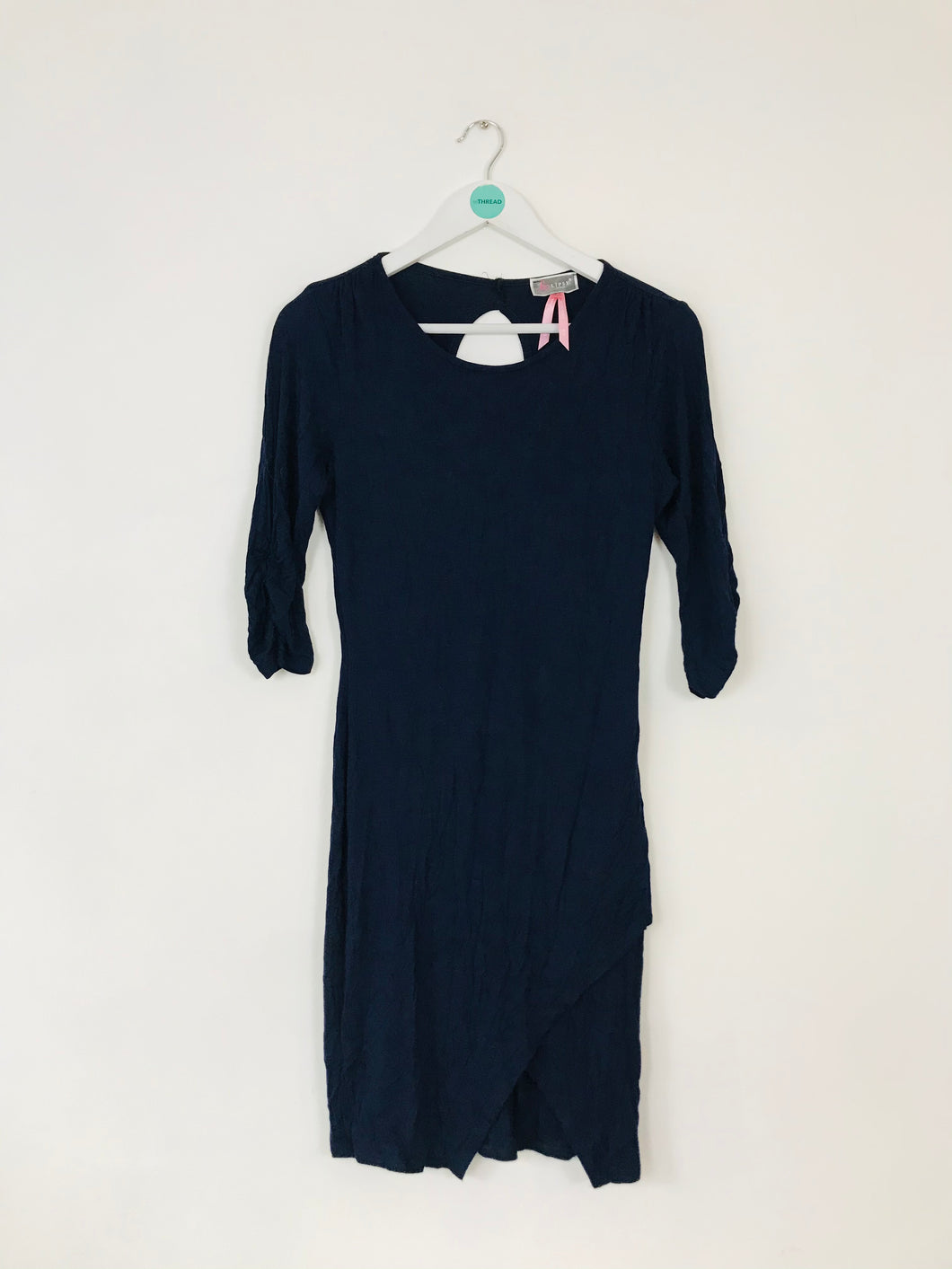 Lipsy London Women’s Bodycon Wrap Dress | UK12 | Navy Blue