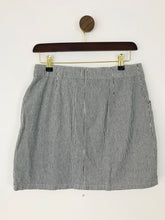 Load image into Gallery viewer, Hollister Women’s Pinstripe A-Line Mini Skirt | M UK10-12 | Grey
