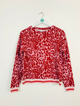 Load image into Gallery viewer, Oliver Bonas Women’s Leopard Print Jumper | UK10 | Red
