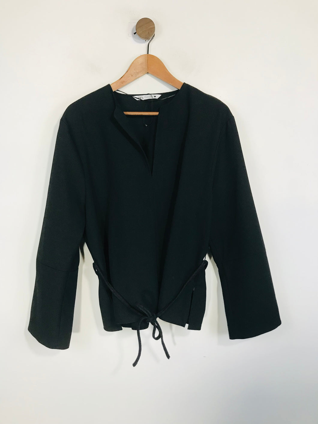 Zara Women's Belted Blouse | XL UK16 | Black
